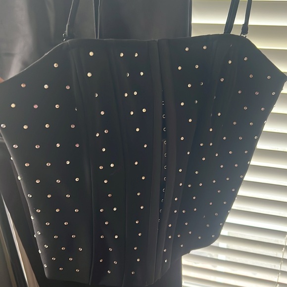 Black Rhinestone Bustier - Picture 3 of 4